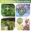 3D Wind Spinners, 12 Inch Outdoor Metal Four Leave Clover Wind Spinner Yard Decor Stainless Steel Hanging Decor with Rotating Hook for Garden Yard Window(Green) view 4