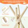 GLACER Teepee Tent for Kids, 100% Cotton Play Tent with Carry Bag, Side Pocket, Window, Foldable Toddler Tents for Indoor Outdoor Games, Gift for Boys & Girls view 4