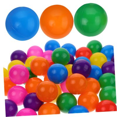 HANABASS 50pcs Plastic Ocean Balls for Crush Soft Play Balls for Tent Pool and Play Playthings for Indoor Outdoor Activities