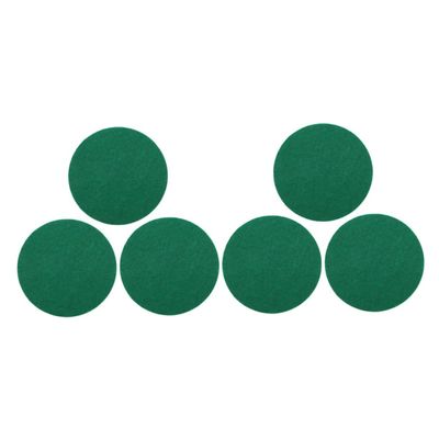 Abaodam 6pcs Green Felt Air Hockey Mallet Pads Self-Adhesive Replacement Stickers for Enhanced and Performance Game Tables