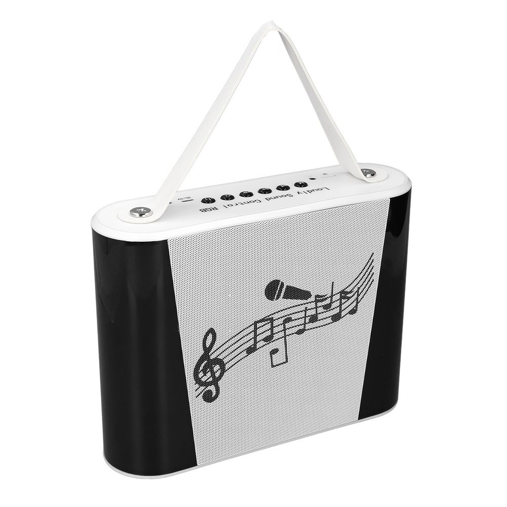 Karaoke Microphone Speaker Portable Colorful All in One for Kids Karaoke Home Use (White Double Mic)