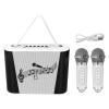 Karaoke Microphone Speaker Portable Colorful All in One for Kids Karaoke Home Use (White Double Mic) view 2