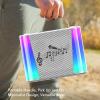 Karaoke Microphone Speaker Portable Colorful All in One for Kids Karaoke Home Use (White Double Mic) view 4