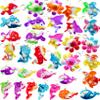 100 Packs Bulk Fidget Bubble Bulk Mini Pop Fishs Octopus, whales, dolphins, turtles, sharks Ocean shape Keychain , Holiday Party Favors Sea Animal Supplies Classroom summer Student gifts view 1