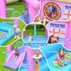 Inflatable Bounce House for Kids 3-10, 123" L x 110" Bouncy Castle, Jumping, Slide, Basketball Hoop, Ball Pits, Rings, Target Game Blower Included view 3