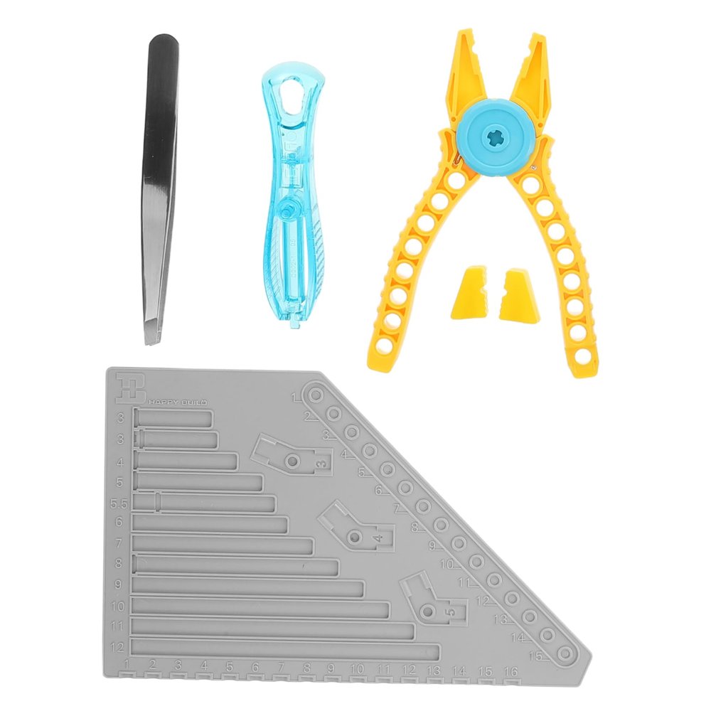 ibasenice Versatile Building Brick Removal Tools Set Pliers Lifter Puller Ruler for Model Assembly Robust Easy to Carry