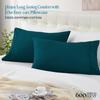 Pack of 2 Pillow Cases Toddler Travel Size,(12X16) 500 TC 100% Egyptian Cotton,Sateen Weave Pillow Covers for Bed Pillow, Four Inch Hem Pillowcases, view 2