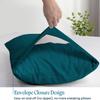 Pack of 2 Pillow Cases Toddler Travel Size,(12X16) 500 TC 100% Egyptian Cotton,Sateen Weave Pillow Covers for Bed Pillow, Four Inch Hem Pillowcases, view 4
