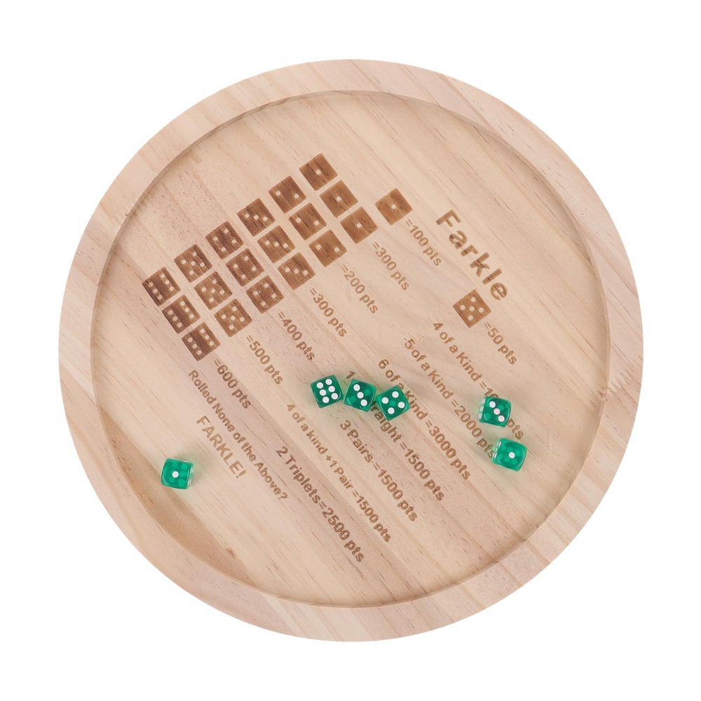 Abaodam Wooden Dice Tray for Game Board Game Trays Family Gathering Dice Playset