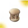 HANABASS Solid Color Wooden Hand Rattle for Boy Girl Safe Handbell with Wooden Ball Engaging Enhance Grip Skills Parent Bonding for Newborns view 4