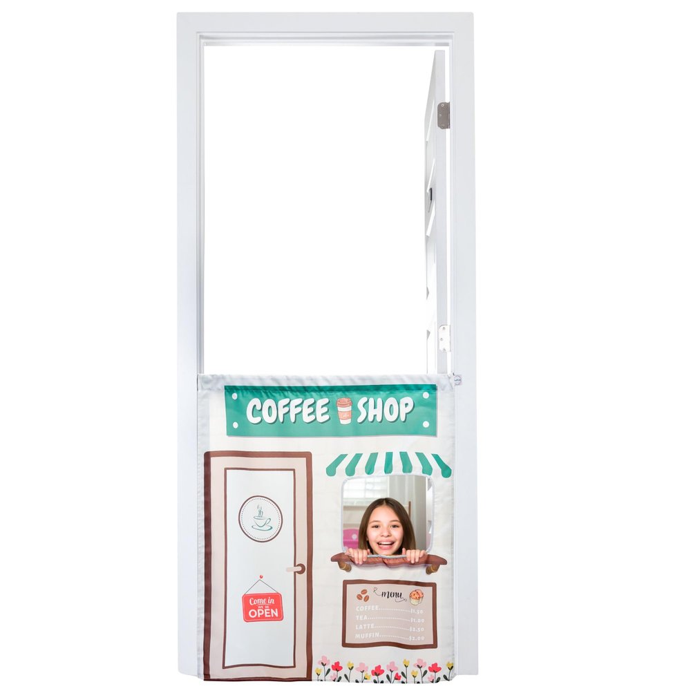 Couch Swag Play Panel for Children with Adjustable Door Pole (Coffee Shop)