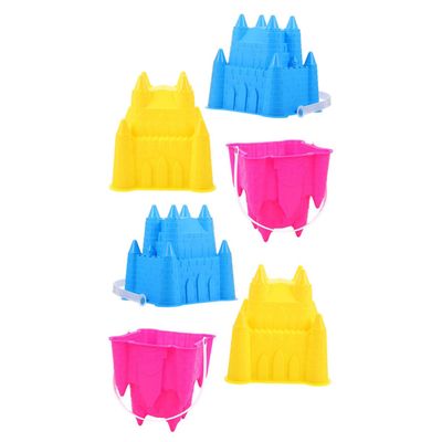 HOUDERCO 6pcs Plastic Play Buckets for Boy Girl Garden Tool Storage for and Creative Play Lightweight and Easy to Carry