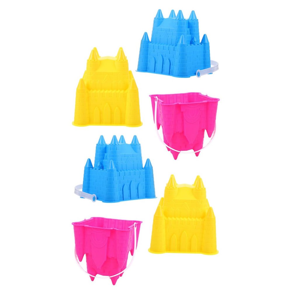 HOUDERCO 6pcs Plastic Play Buckets for Boy Girl Garden Tool Storage for and Creative Play Lightweight and Easy to Carry