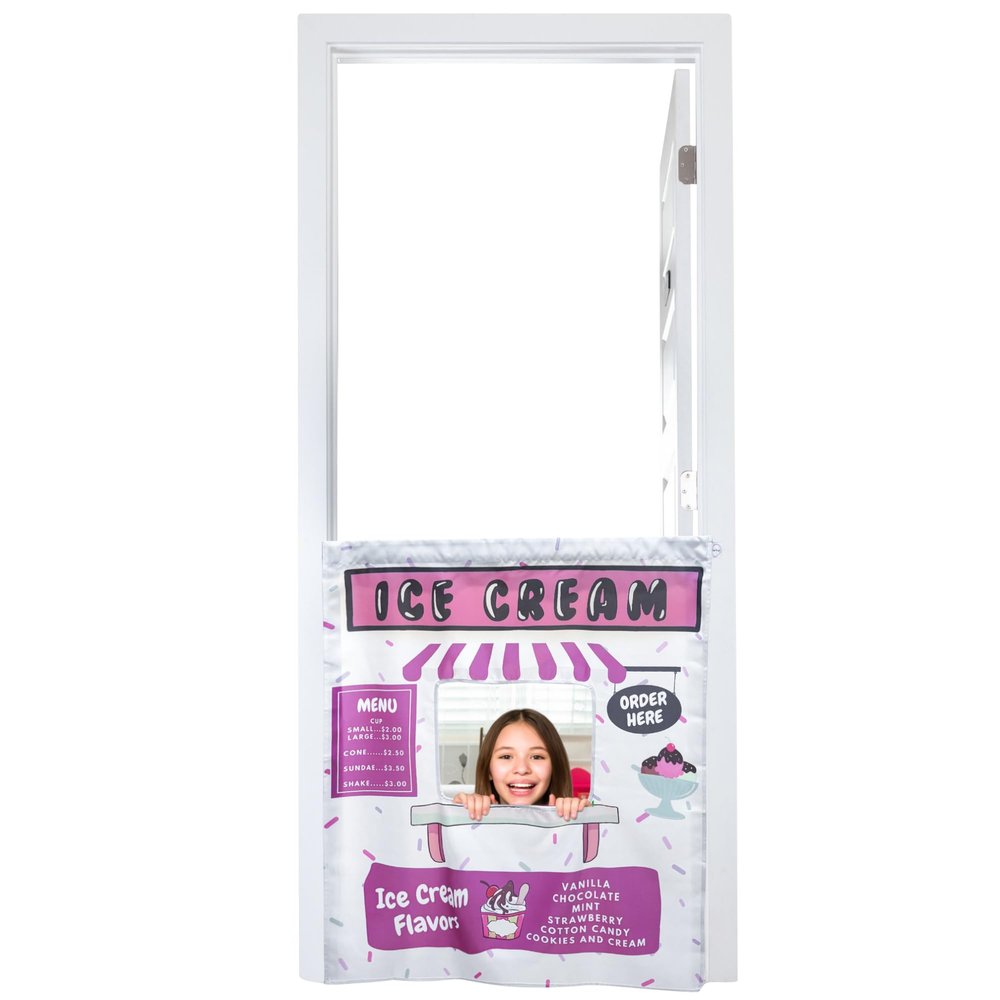 Couch Swag Play Panel for Children with Adjustable Door Pole (Ice Cream)