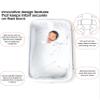 Marsu Baby Wrap Sheet  Anti-Rollover Safe Sleep Blanket for Newborns  Fits Bedside Sleepers, Pack & Plays, Mini Cribs  Newborn Sleep Essential (White, Pack and Play or Mini Crib) view 3