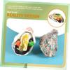 JUMPLAWN 6pcs Realistic Fake Oyster Model Artificial Shellfish Food Sample Display for Photography and Table Decoration Parties and Home Decor view 2