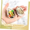 JUMPLAWN 6pcs Realistic Fake Oyster Model Artificial Shellfish Food Sample Display for Photography and Table Decoration Parties and Home Decor view 3