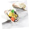 JUMPLAWN 6pcs Realistic Fake Oyster Model Artificial Shellfish Food Sample Display for Photography and Table Decoration Parties and Home Decor view 4