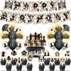 Chess Birthday Party Decorations Party Supplies Kit with Banner, Cake Topper, Cupcake Topper, Balloons for Chess Decoration Board Game Party view 1
