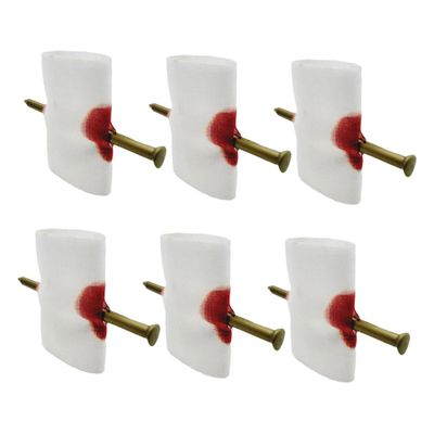 Abaodam 6pcs Creative Finger Nail Trick Props for Halloween Pranks and April Fool's Day Fun Safe Portable Toy for All Ages for Parties and Scary Tricks