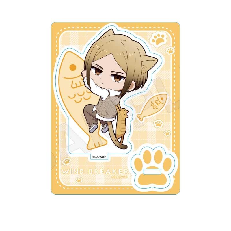 Wind Breaker Kota Satsune Mini Character Stand Sticky Nyan Version