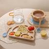 Bamboo Suction Plates Bowls Set for Baby Toddler - Includes Bamboo Bowl, Divided Plate, Silicone Fork & Spoon, All-Natural Baby Feeding Set for Baby-Led Weaning view 2