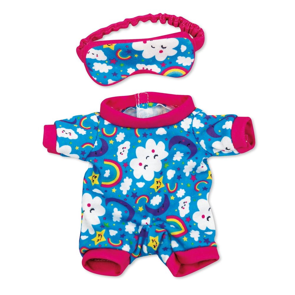 Casdon MINI Build-A-Bear Workshop Night Time Onesie Toy Clothes Pack. 4 Mix-and-Match Toy Outfits Includes Pajamas, Cute Hoodies, Summer Styles | For Kids Aged 3+. Suitable for 9 MINI Bears ONLY