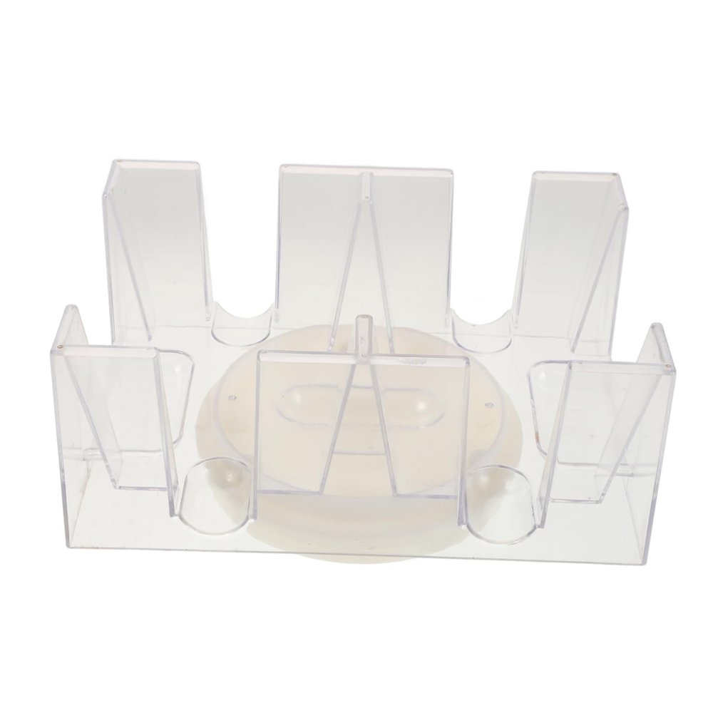 SOPOTUTU Rotating Poker Card Storage Organizer Deck Revolving Playing Card Holder Transparent Design for Easy Access at Game for and Bridge