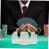 SOPOTUTU Rotating Poker Card Storage Organizer Deck Revolving Playing Card Holder Transparent Design for Easy Access at Game for and Bridge view 4