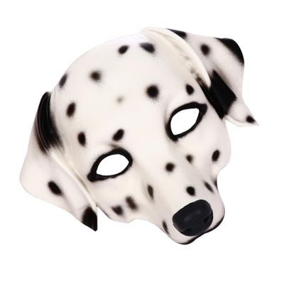 Alasum 1pc Unisex Dog Role-play Mask for Parties Breathable Pu Foaming Material Creative White Animal Mask for Halloween Cosplay and Themed Events