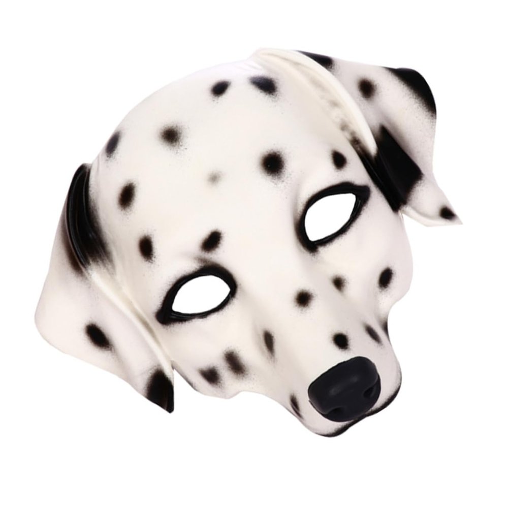 Alasum 1pc Unisex Dog Role-play Mask for Parties Breathable Pu Foaming Material Creative White Animal Mask for Halloween Cosplay and Themed Events