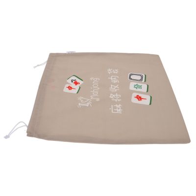 PRETYZOOM Mahjong Drawstring Storage Bag Mahjong Organizer for Easy Travel and Protection of Tiles Lightweight and Portable Khaki