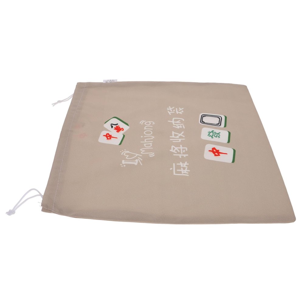 PRETYZOOM Mahjong Drawstring Storage Bag Mahjong Organizer for Easy Travel and Protection of Tiles Lightweight and Portable Khaki