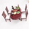 Abaodam 1Set Mini House Miniature Furniture Wooden Dining Table Chair for Dollhouse Decor for Living Display Detail Lightweight Design view 3