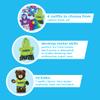 Casdon MINI Build-A-Bear Workshop Green Rawr Toy Clothes Pack. 4 Mix-and-Match Toy Outfits Includes Pajamas, Cute Hoodies, Summer Styles | For Kids Aged 3+. Suitable for 9 MINI Bears ONLY view 4