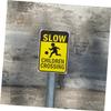 Ciieeo Boys and Girls Crossing Safety Sign Boy Girl at Play Sign for Street Messaging view 4