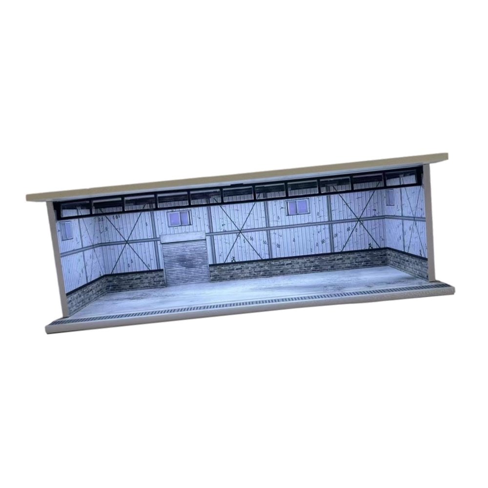 1/64 Model Car Display Case Toy Car Storage Box Garage Diorama Decoration Scenario DIY Assembly Miniature Scene Parking Scene, Style C