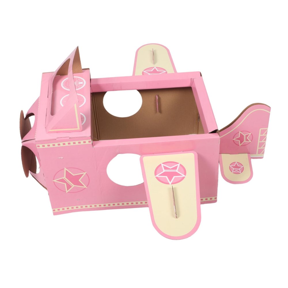 Abaodam Boys and Girls Wearable Airplane Toy Cardboard Aircraft Costume for Boy Girl Playtime Fun Rotating Creative Adventure for Boys and Girls Easy Assembly