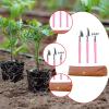 MYCENSE Small Hand Spade Rake Trowel Mini Gardening Tools with PU Leather Bag Portable Planting Tools Multifunctional for Garden, Pink view 3