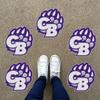 Cherokee Bluff Bears Textured Peel and Stick Floor Decals  Set of 5  School Spirit Decor  Removable Sidewalk Vinyl Stickers view 3