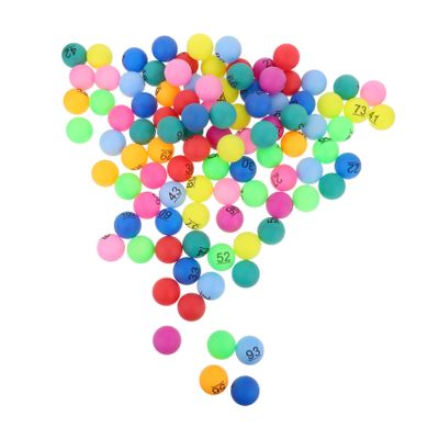 BRIGHTFUFU 100pcs Colorful Numbered Raffle Balls for Party Games Vibrant Multi Bingo Accessories for Birthdays Bar Celebrations and Unique Giveaways