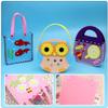 Kisangel 5sets Cartoon Pattern Hand-Woven Storage Handbag for Boy Girl Creative DIY Materials for Imaginative Play and Organization for Storing Toys and Items view 2