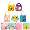 Kisangel 5sets Cartoon Pattern Hand-Woven Storage Handbag for Boy Girl Creative DIY Materials for Imaginative Play and Organization for Storing Toys and Items view 3