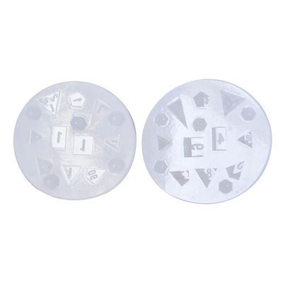 10 Piece - Sharp Edge Polyhedral Dice Slab Mold - DND - Cap Style - Includes Two - D20's & Three - D4 Shapes