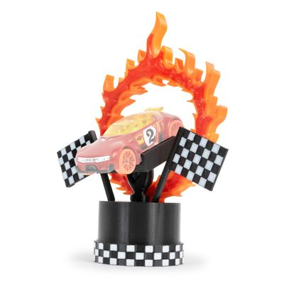 Atlas Finish Line Bundle Compatible with Hot Wheels - Racetrack Kit with Display Stand, Car Storage & Room Decor, Build Your Custom Circuit