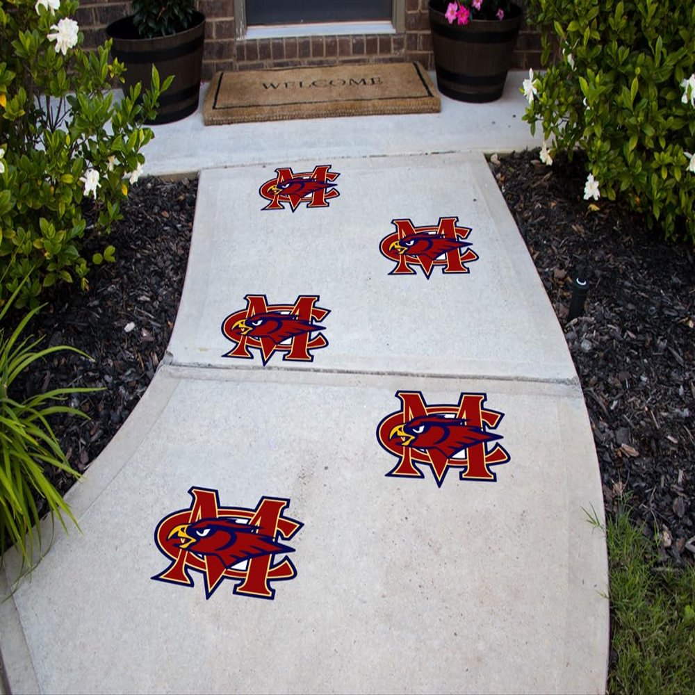 Mill Creek Textured Peel and Stick Floor Decals Set of 5 School Spirit Decor Removable Sidewalk Vinyl Stickers Bounce House Decals