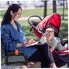 Abaodam Multifunctional Baby Stroller Storage Bag with Insulated Cup Holder Detachable Phone Pouch and Side Sling Waterproof Organizer for Parents Go view 4