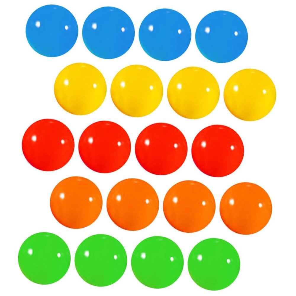 ibasenice 20pcs Entertainment Plastic Balls Assorted Lottery for Party Raffle Drawing School Company Events