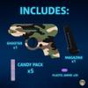 Toy Gun that Shoots Candy - The Smartee Shooter - Shoots Fast and Far - Over 40 feet & Over 70 fps. Working Magazine & Slide. 5 Packs of Candy & 20 Pieces of Plastic Ammo. (Desert Camo) view 3