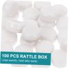 DOITOOL 200pcs Rattle Box Toys Flat Shape Design for Playthings Plastic Boy Girl Bell Inserts for Dolls and Tactile Development Activities view 4